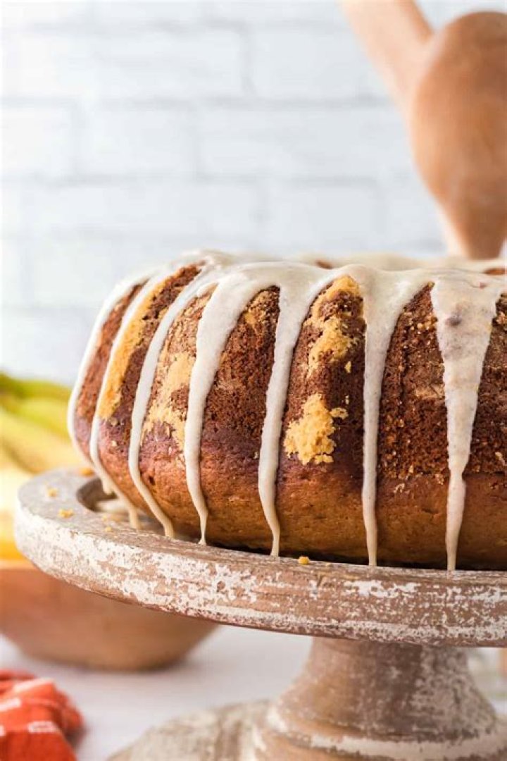 Banana Bundt Cake with Brown Sugar Glaze