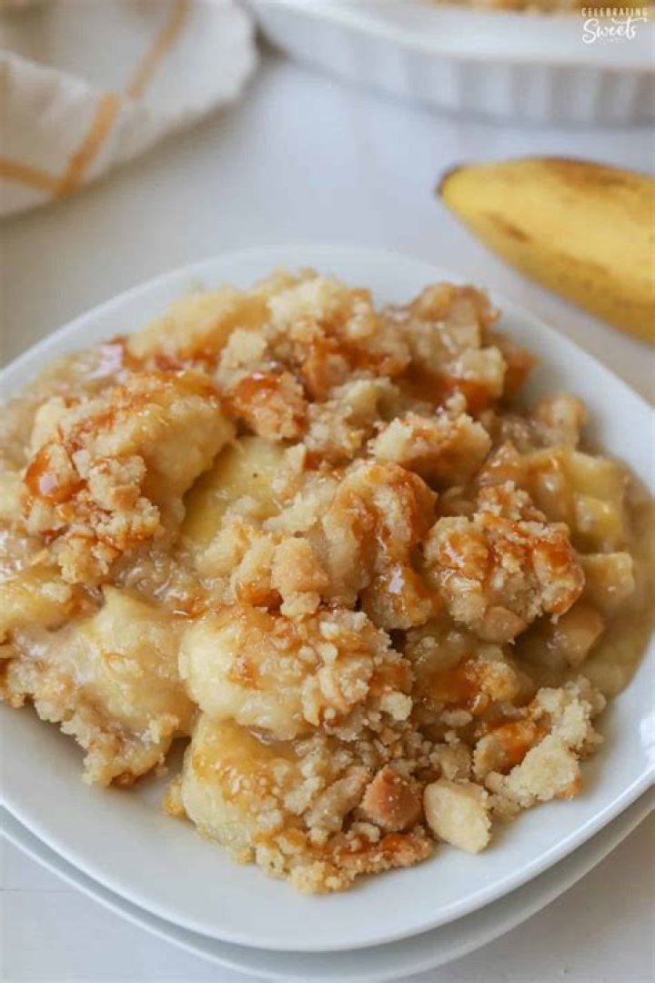 Banana Macadamia Nut Crumble - Celebrating Sweets