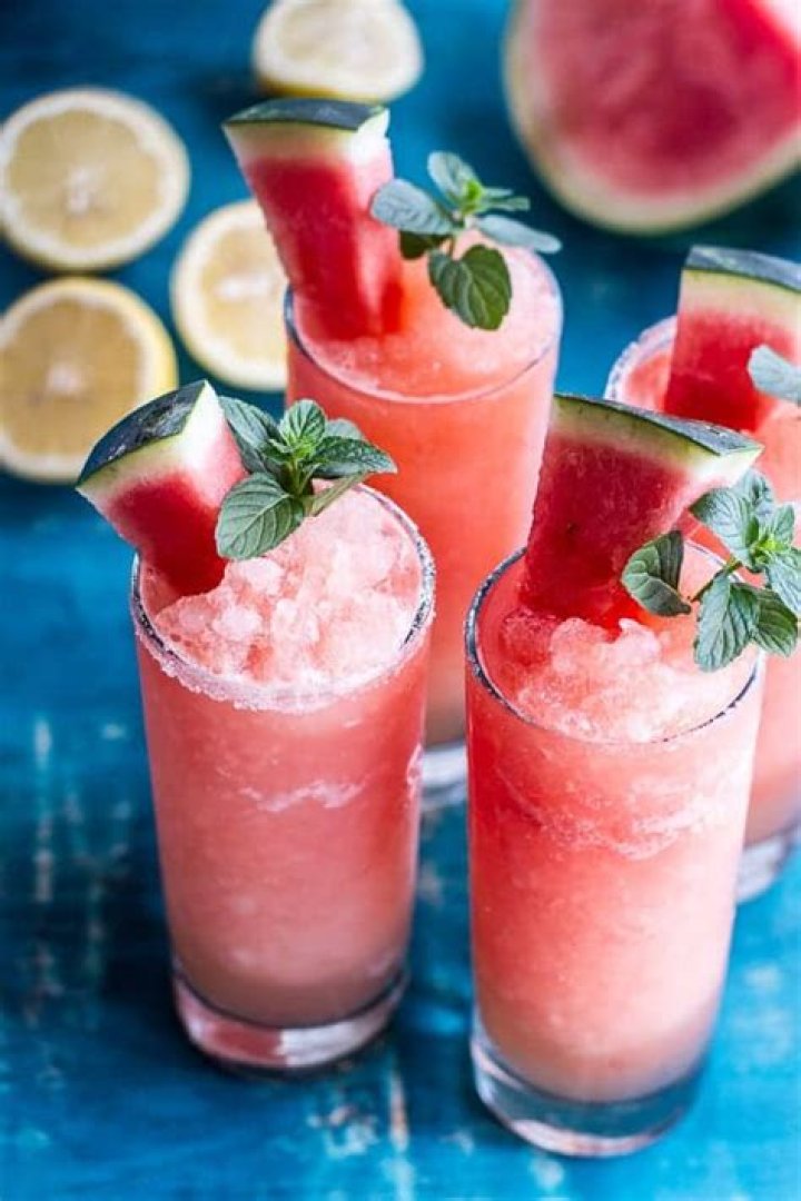 Lemonade Slushie with Frozen Watermelon
